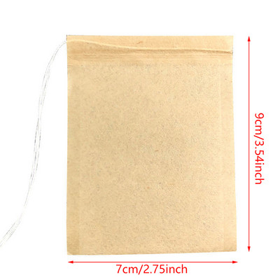 Tējas maisiņi, bioloģiski noārdāms papīra tējas maisiņš, aukliņa, videi draudzīgs filtrs, tukšs tējas maisiņi, birstošu lapu tējas pulveris, augu izcelsmes zāles 100 gab.