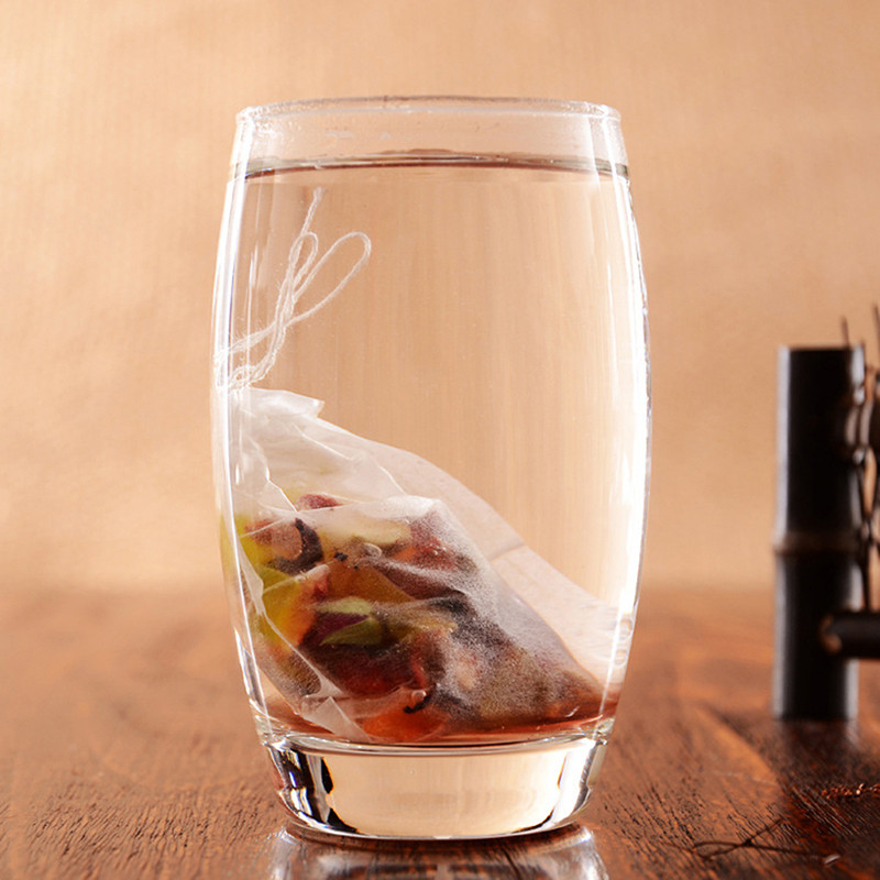 Tējas maisiņi, bioloģiski noārdāms papīra tējas maisiņš, aukliņa, videi draudzīgs filtrs, tukšs tējas maisiņi, birstošu lapu tējas pulveris, augu izcelsmes zāles 100 gab.