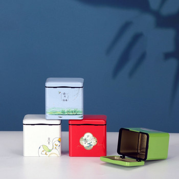 Тенекиени кутии за чай Кутия за съхранение на буркан за чай Малки буркани за съхранение на кафе и чай Запечатани насипни кутии за чай Опаковъчна кутия в японски стил