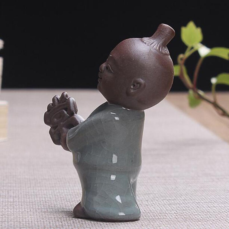Ceai Kungfu din lut mov Creativ Figurine pentru copii pentru animale de companie Artizanat din ceramică Accesorii pentru ceaiuri de bucătărie Decor pentru casa de ceai Cadou pentru prieten