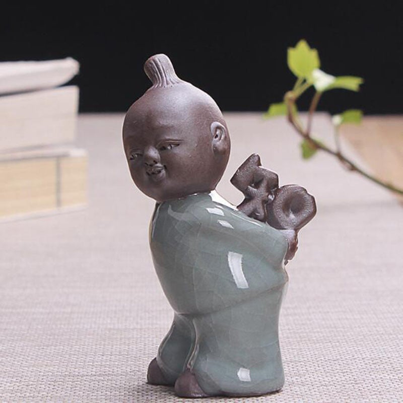 Ceai Kungfu din lut mov Creativ Figurine pentru copii pentru animale de companie Artizanat din ceramică Accesorii pentru ceaiuri de bucătărie Decor pentru casa de ceai Cadou pentru prieten
