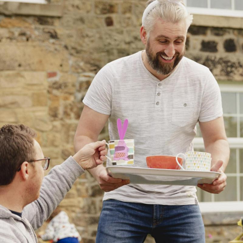 Karstumizturīgs tējas infuzētājs Zaķa formas drošības tējas maisiņš Tējas sietiņš tējas kannas maisiņam Augu garšvielu infuser virtuves bāra tējas filtrs