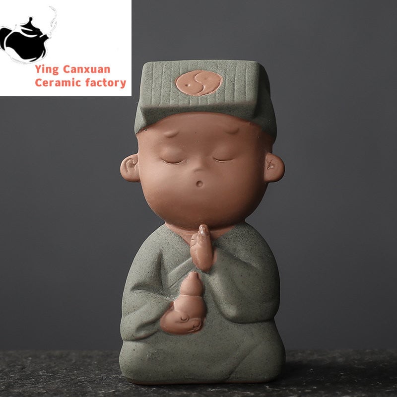 1GB ķīniešu roku darbs purpursarkanā māla tēja mājdzīvnieks jauka figūriņa, rotājumi Boutique tējas servīzes dekorācijas piederumi galddatora amatniecība