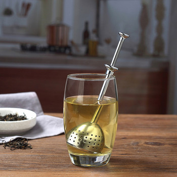 Цедка за чай Филтър за инфузер с топка за чай Мрежа за инфузер за чай от неръждаема стомана Многократно прибиране Аксесоари за изтичане на чай Аксесоари за приготвяне на чай