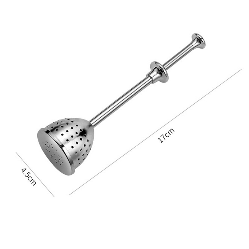 Tējas sietiņš Tējas bumbiņu infūzijas filtrs Nerūsējošā tērauda tējas sūcēja sietiņš Atkārtoti lietojams izvelkams tējas noplūdes tējas pagatavošanas piederumi