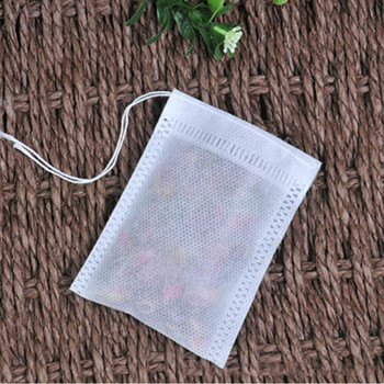 Чай 100 бр. Чаени торбички с различни размери празни ароматизирани торбички за храна, запарка с връв, заздравяваща уплътнителна филтърна хартия за билкови насипни болси