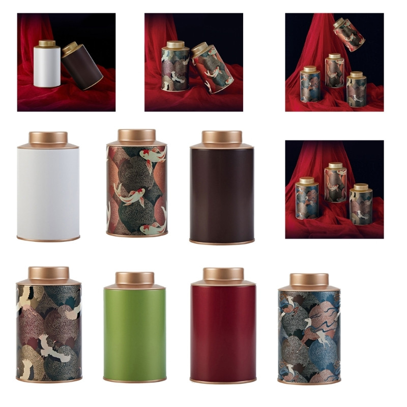 Винтидж кутия за опаковки за чай Мини празни консервни кутии за чай Кръгли контейнери от тенекия