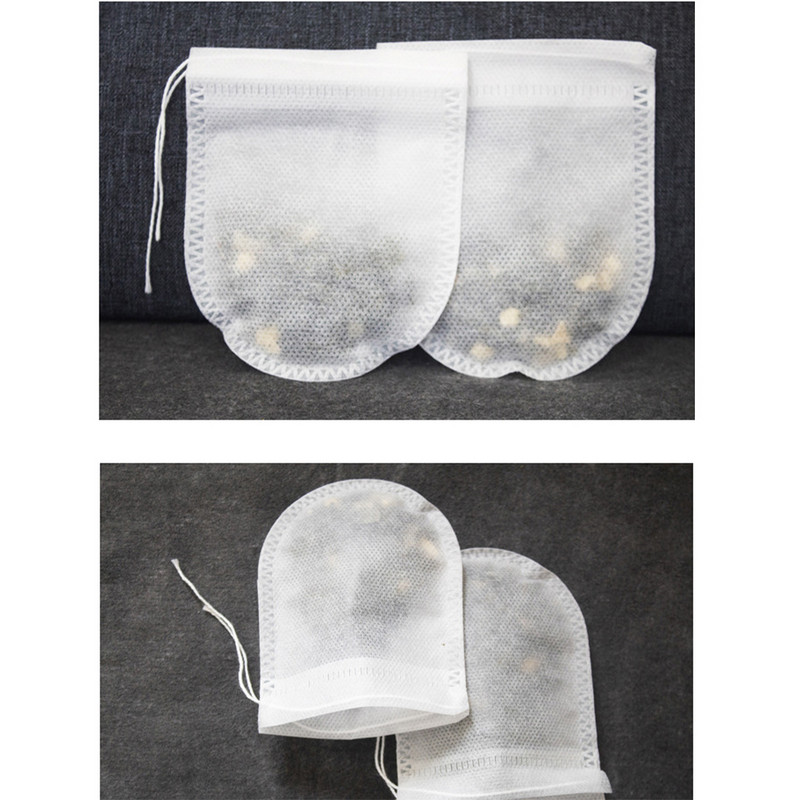 100 vnt Arbatos maišeliai Kvepiantis sandariklis Žolelių arbatos audinio kišenė vienkartinė