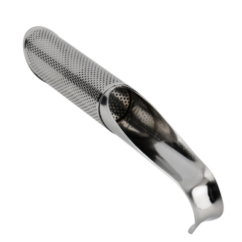 Hordozható otthoni teatartozékok Teaszűrő Rozsdamentes acél infúziós cső kialakítása Érintős tapintású tartó eszköz Teáskanál infúziós szűrő