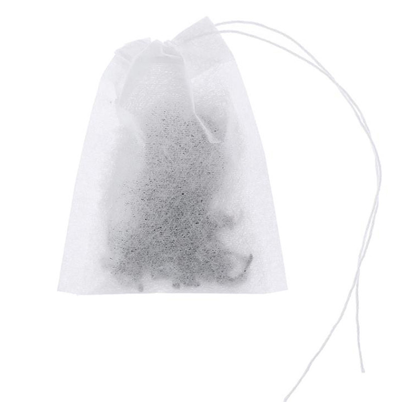 100 бр. Мултифункционални торбички за чай Cook Herb Spice Tools Кафе торбички Medicine Bags Нетъкан уплътнителен филтър торбичка с шнур