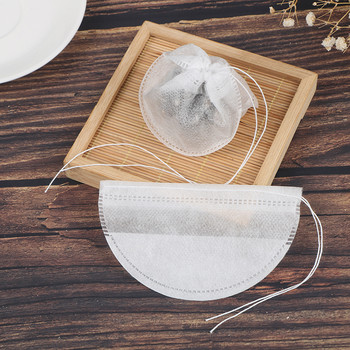 50 бр./пакет от нетъкани торбички за чай с шнур във формата на лодка Еднократни торбички за чай за приготвяне на супа и марината Чай за готвене