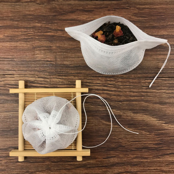 50 бр./пакет от нетъкани торбички за чай с шнур във формата на лодка Еднократни торбички за чай за приготвяне на супа и марината Чай за готвене