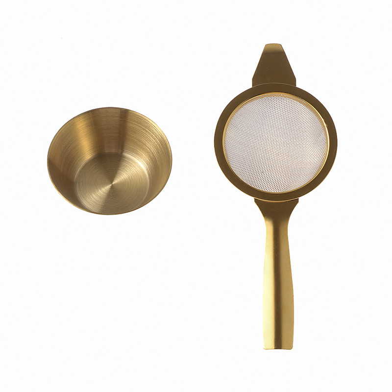 Tējas sietiņš Tējas filtri ar rokturi Atkārtoti lietojams nerūsējošā tērauda sieta caurduris Praktisks tējas kafijas garšvielu uzlietas dāvana zelta sudrabs
