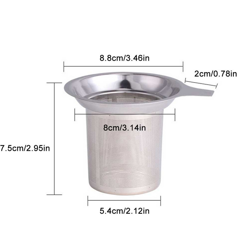 Praktiškas nerūdijančio plieno arbatos sietelis tinklinis infuzijos krepšelis puodeliui arbatinuko arbatos priedai birių arbatos lapų užpiltuvai žolelių filtras