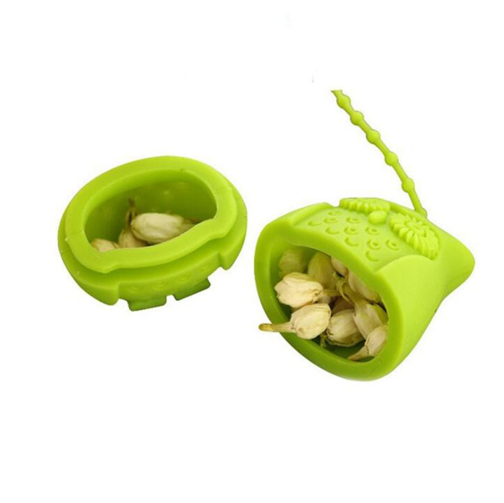 2016 Hot Sale Bagoly teászsákok Szűrők Szilikon teáskanál Filter Infúziós Szilikagél Szűrés Szilikon Laza levelű Tea Infuser Filt