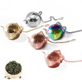 LINSBAYWU Karštai parduodami kūrybingi arbatos rutuliukai, sietelis iš nerūdijančio plieno namų formos arbatinio lapelio maišelio užrakinimo tinklelio arbatos priedai