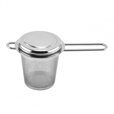 Arbatos infuzė su rankena, plonu tinkleliu, daugkartinio naudojimo nuo rūdžių buitinė arbatos parduotuvė Rankinis arbatos lapų sietelis, skirtas virtuvės arbatos priedams