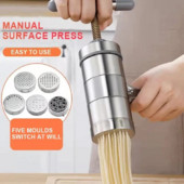 Makaronų aparato rankinis presas makaronų gaminimo aparatas Reguliuojamo storio nerūdijantis plienas, skirtas spagečiams Fettuccini lazanijos fetuccine išspausti