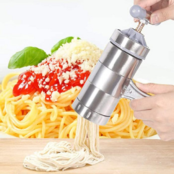 Εγχειρίδιο μηχανής ζυμαρικών Press Noodle Maker Ρυθμιζόμενο πάχος από ανοξείδωτο χάλυβα για σπαγγέτι Fettuccini Lasagna Fettuccine Squeeze