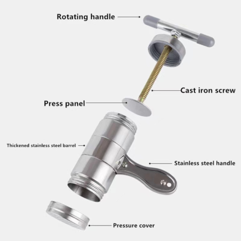 Nerūdijančio plieno buitinis mažas rankinis makaronų aparatas Virtuvinis rankinis makaronų presas Makaronų presas rankinis makaronų aparatas