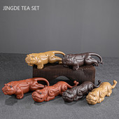 Tradition Purple Clay Pixiu Ornament Mic Ceai Norocos Masa de Ceai pentru Animale de companie Accesorii Creative Set de Ceai Artizanat Decor de birou