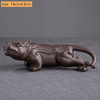 Tradition Purple Clay Pixiu Ornament Mic Ceai Norocos Masa de Ceai pentru Animale de companie Accesorii Creative Set de Ceai Artizanat Decor de birou