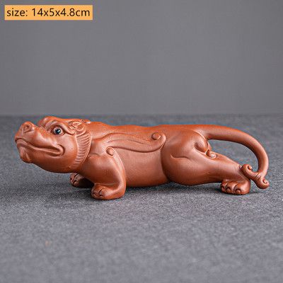 Tradition Purple Clay Pixiu Ornament Mic Ceai Norocos Masa de Ceai pentru Animale de companie Accesorii Creative Set de Ceai Artizanat Decor de birou