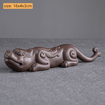 Tradition Purple Clay Pixiu Ornament Mic Ceai Norocos Masa de Ceai pentru Animale de companie Accesorii Creative Set de Ceai Artizanat Decor de birou