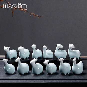 Δημιουργικό κεραμικό Zen Χειροτεχνία με μικρά ζώα Ζώδια Στολίδια Επιτραπέζιο τσάι Αξεσουάρ μπονσάι κατοικίδιων ζώων Φιγούρα διακόσμησης για τσαγιού σπιτιού