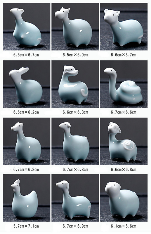 Kreatív kerámia Zen Kisállat Kézművesség Csillagjegyek Díszek Asztali tea Kisállat Bonsai Kiegészítők Otthoni teaház dekoráció figura