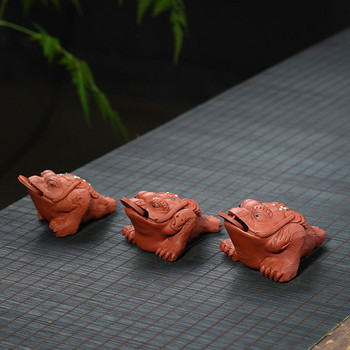 Благоприятен венец Чай от жаба Домашни любимци Лилава глина Изкуство Декоративни орнаменти Поднос за игра на чай Кунгфу Аксесоари за чай