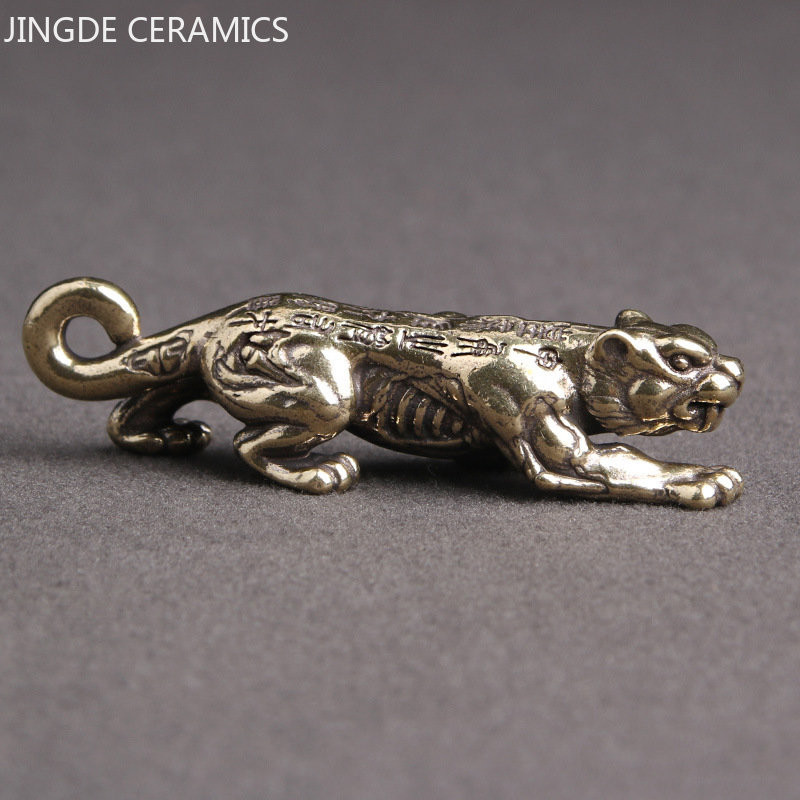 Gryno kiniško vario rankų darbo gyvūnų namų papuošalas Tigro skulptūra Kūrybiška arbata Naminių gyvūnėlių stalo dekoravimas Amatai arbatos rinkinio reikmenys