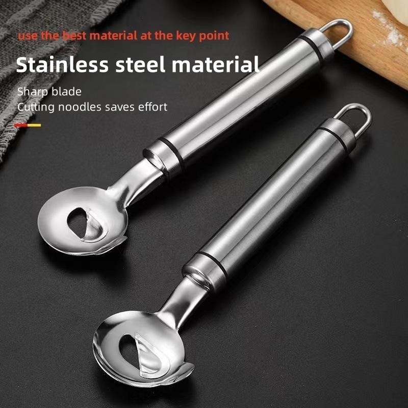 Namų apyvokos nerūdijančio plieno makaronai tešlos pjaustyklės vadovas plačia burna, griežinėliais pjaustytas makaronų peilis Virtuvė Makaronų gaminimo įrankiai Virtuvės įtaisas