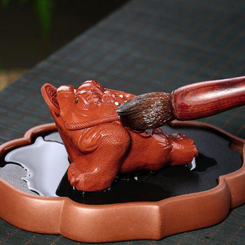 Поднос за игра на чай Kungfu Аксесоари за чай Благоприятен венец Чай от жаба Домашни любимци Лилава глина Изкуство Декоративни орнаменти