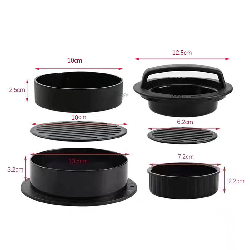 3 viename apvalios formos nepridegantis įdarytas mėsainis pelėsiai jautienos daržovių mėsainis mėsos presas Mėsos presų gamyba Alyvinis popierius