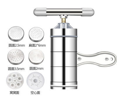 Nerūdijančio plieno rankinis makaronų aparatas rankinio slėgio makaronų gaminimo formavimo makaronų spagečių spaudimo mašina Buitinė spaudimo mašina