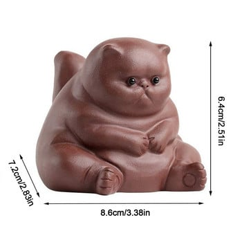 Recruit Wealth Cat Tea Pet Changing Tea Figure Clay Decorated Kettle Pets Decoration Tea-ceremony-set Малък домашен любимец Ceramic Teaware