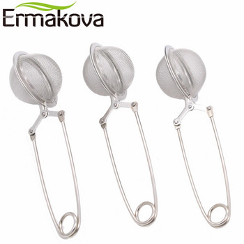 3Pcs Tea Infuser Leak In Mesh Ball Strainer Филтър с дръжка Преносим спринклер от неръждаема стомана на прах Kitche Аксесоари Инструменти