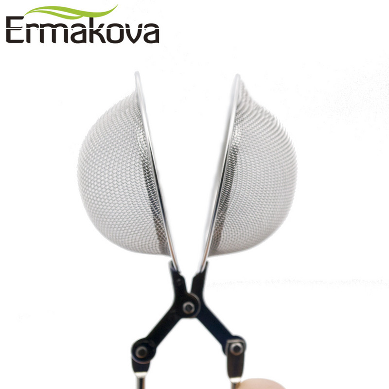 3 vnt. arbatos infuzerio nutekėjimas tinklinio sietelio filtre su rankena Nešiojami nerūdijančio plieno miltelių purkštuvai virtuvės priedai