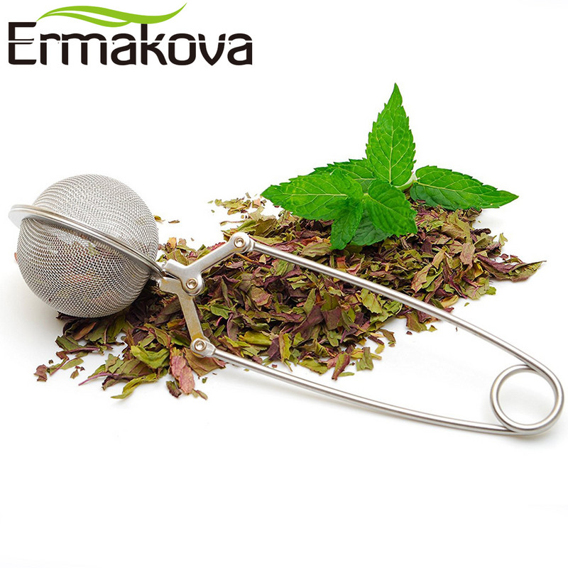 3 vnt. arbatos infuzerio nutekėjimas tinklinio sietelio filtre su rankena Nešiojami nerūdijančio plieno miltelių purkštuvai virtuvės priedai