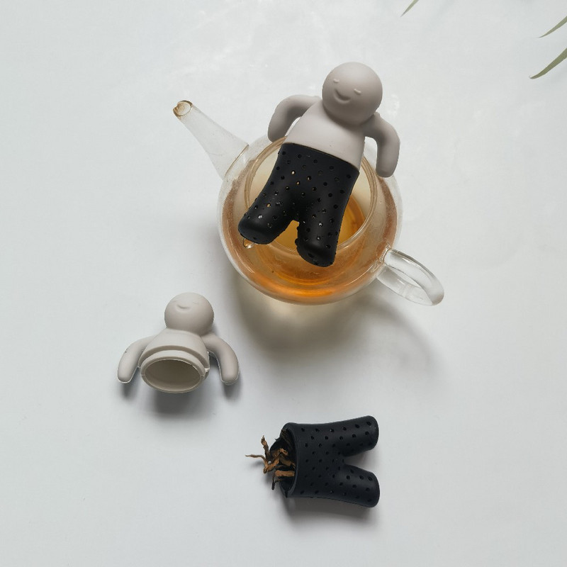 Silikoninis arbatos koštuvas Įdomus gyvenimo partneris Mielas arbatinukas arbatos filtras Infuser Arbatinukas Arbatos priedai Virtuvės įrankiai