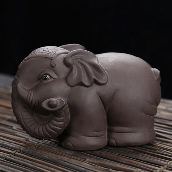 Tea Pet Σαλόνι Elephant Boutique Display Τραπέζι γραφείου Raise Lucky Purple Sand Tea Exquisite Workmanship Διακόσμηση τραπεζιού