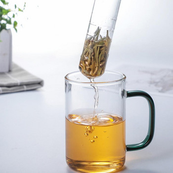 Стъклена настойка за чай Creative Pipe Glass Design Цедка за чай за чаша Изискан филтър за пуер чай Билков чай Инструменти Аксесоари