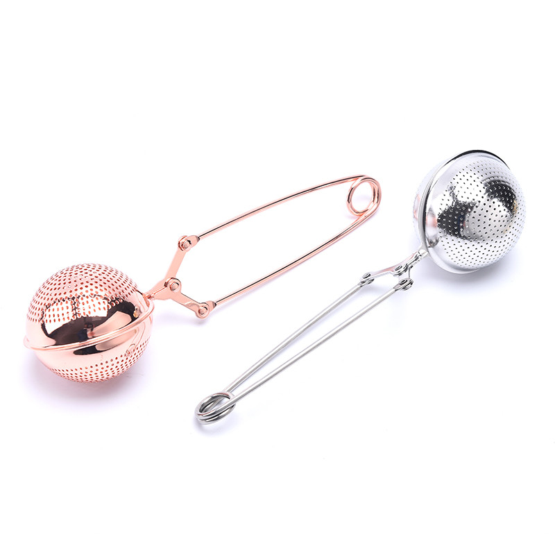1PC Чаен инфузор Сфера от неръждаема стомана Цедка за чай Филтър за подправки Дръжка Топка за чай