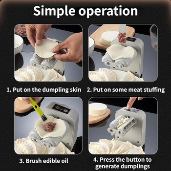 Dumpling Skin Dumpling Mold Tool Автоматично пресоване Машина за приготвяне на кнедли Машина Ръчни аксесоари Мухъл Кухненска Електрическа Автоматична