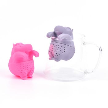 1 τμχ Αξεσουάρ Home Loose Leaf Diffuser, Silicone Hippo Shaped Tea Infuser Επαναχρησιμοποιήσιμο φίλτρο τσαγιού Φίλτρο βοτάνων καφέ