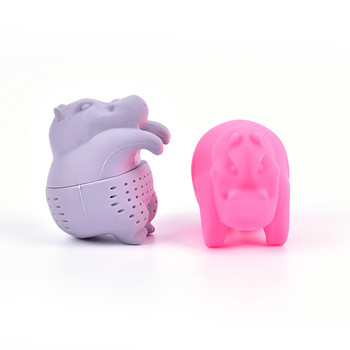 1 τμχ Αξεσουάρ Home Loose Leaf Diffuser, Silicone Hippo Shaped Tea Infuser Επαναχρησιμοποιήσιμο φίλτρο τσαγιού Φίλτρο βοτάνων καφέ