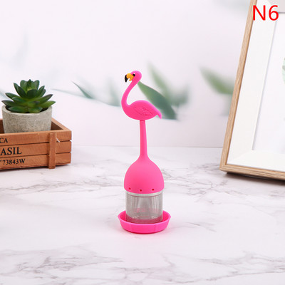 1 gab. Mājas vaļēju lapu difuzora piederumi, Silikona nīlzirgu formas tējas infuzors atkārtoti lietojams tējas sietiņš kafijas garšaugu filtrs