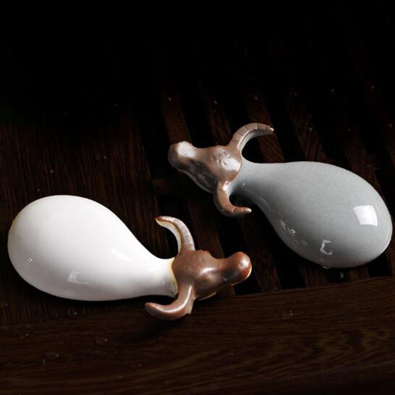 Teatartozékok Nappali teástálca Díszek Kerámia Tea Kisállat Dekoráció Mini szarvasmarha Kungfu Tea Kisállat