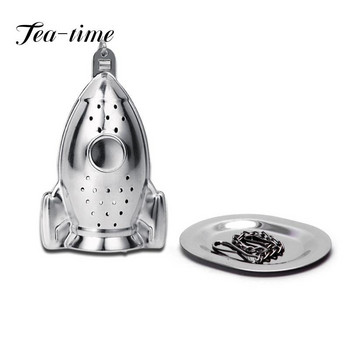 1 бр. Rocket Shape Tea Infusers Дифузор Loose Leaf Филтър за подправки от неръждаема стомана Творческа цедка за чай Infuser Кухненски инструменти